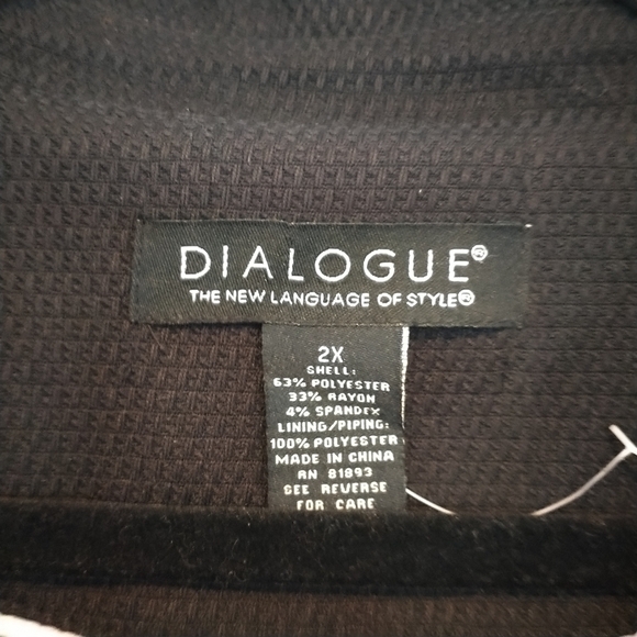 Dialogue QVC Black Woven Women's Blazer Jacket 2X - Picture 12 of 15